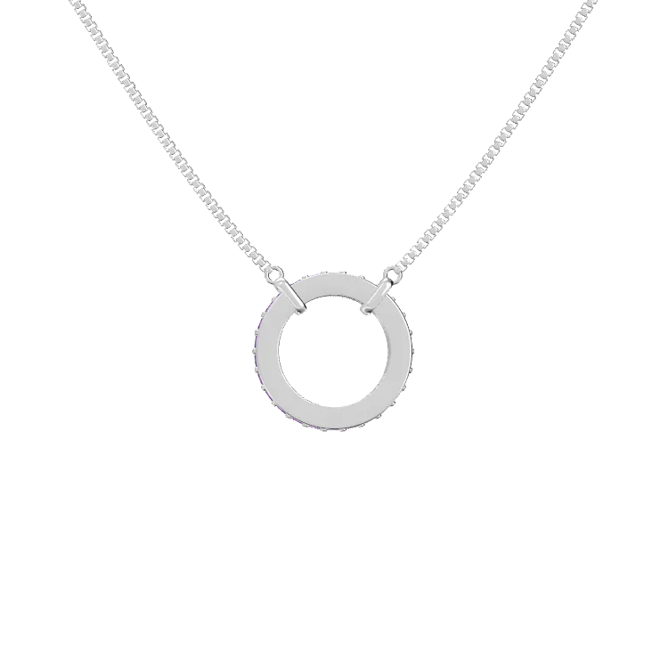 Personalized Family Circle Birthstone Necklace