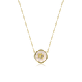 Collier personnalisable Zodiaque et Initiale | Pendentif gravé en Malachite, Nacre ou Agate Rouge