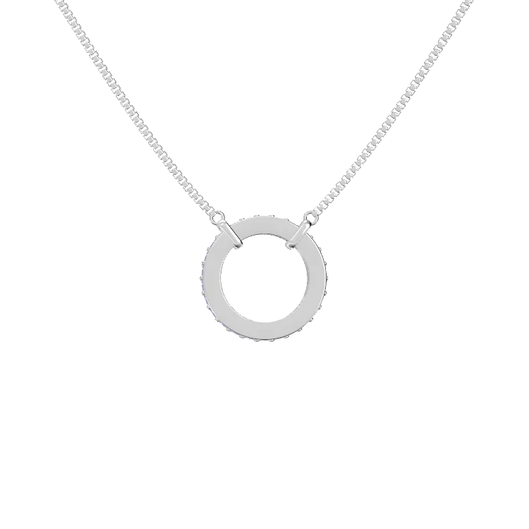 Personalized Family Circle Birthstone Necklace