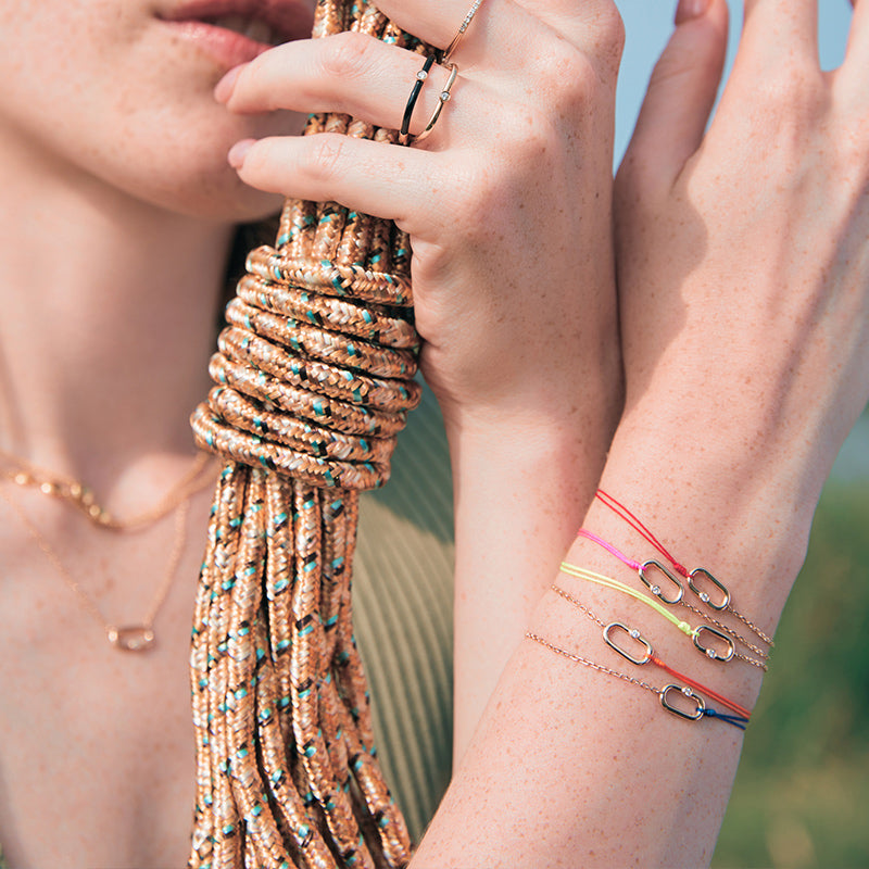 Geometric Link Lab Grown Diamond Bracelet