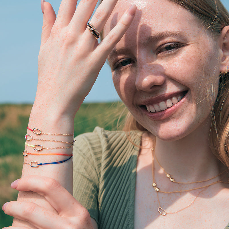 Geometric Link Lab Grown Diamond Bracelet