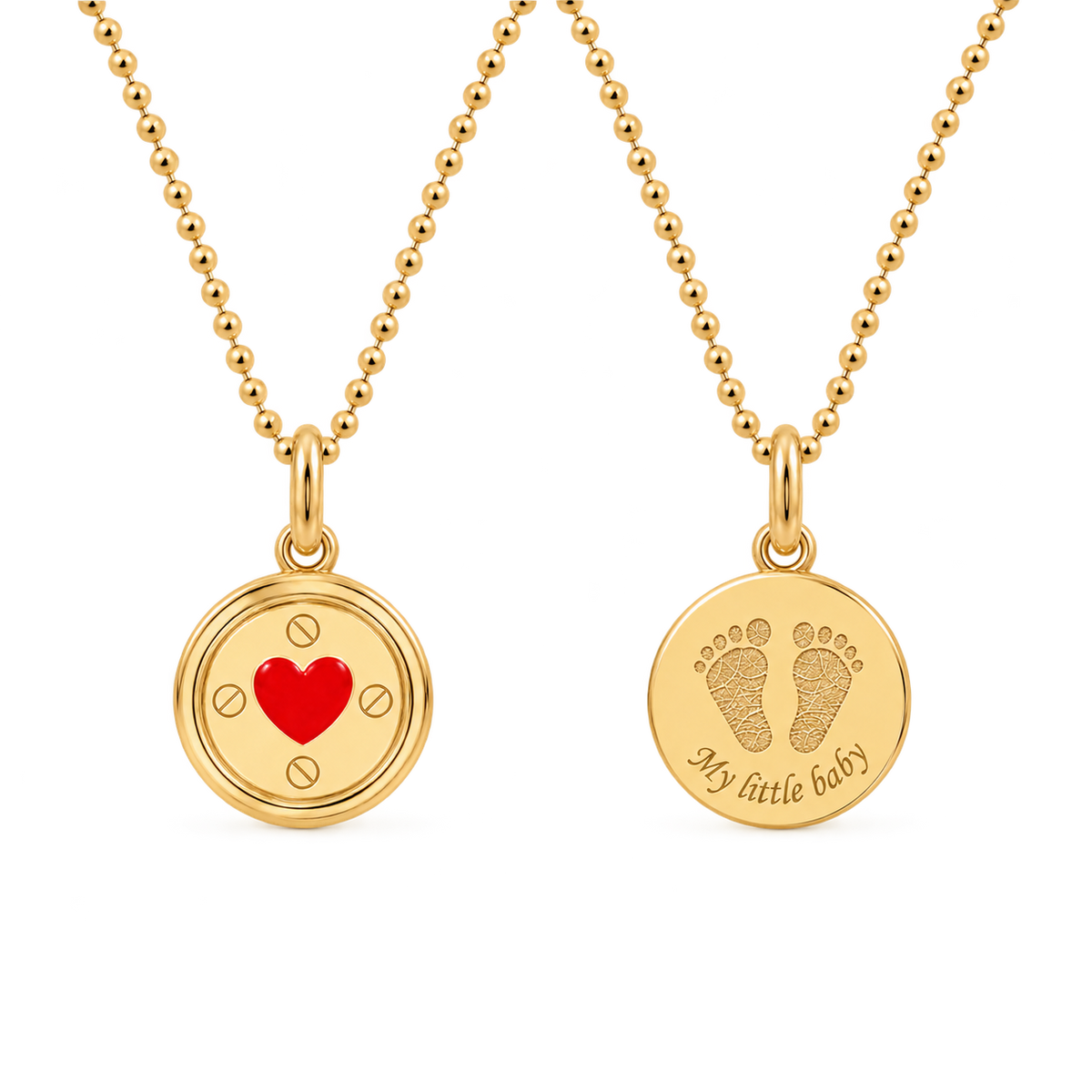 Personalized Enamel Keepsake Necklace-925 Sterling Silver