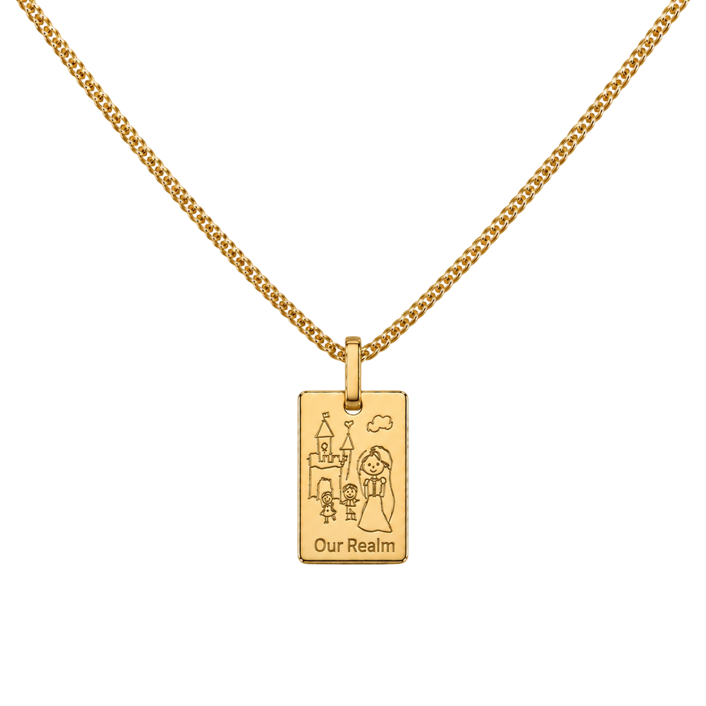 Pendentif rectangulaire plaqué rhodium, gravable, SP003