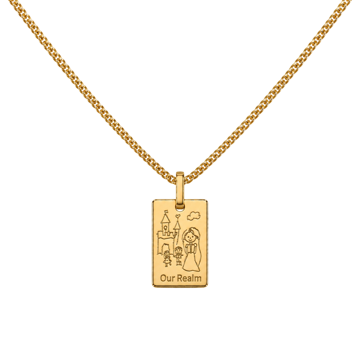 Personalized Kids Art and Photo Necklace-925 Sterling Silve