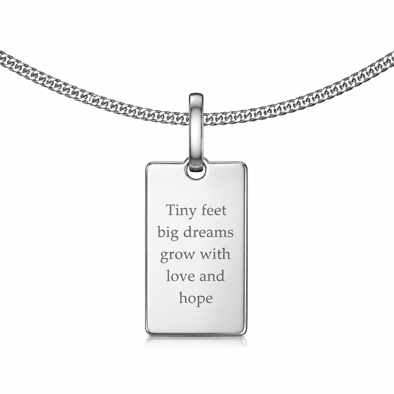 Custom Engraved Pendant Necklace | Fingerprint and Memory Jewelry SP003