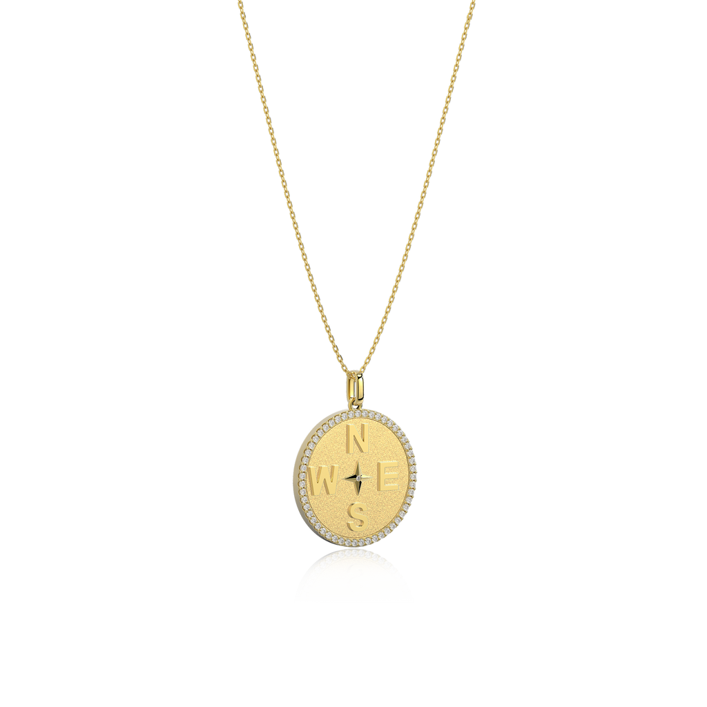 Personalized Medallion Necklace | Custom Letter & Lucky Symbol Pendant with Engraving or Photo Upload, 18K Gold Plated