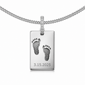 Custom Engraved Pendant Necklace | Fingerprint and Memory Jewelry SP003
