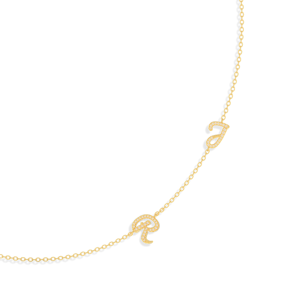 InitialLink Tilt Necklace SN024BR