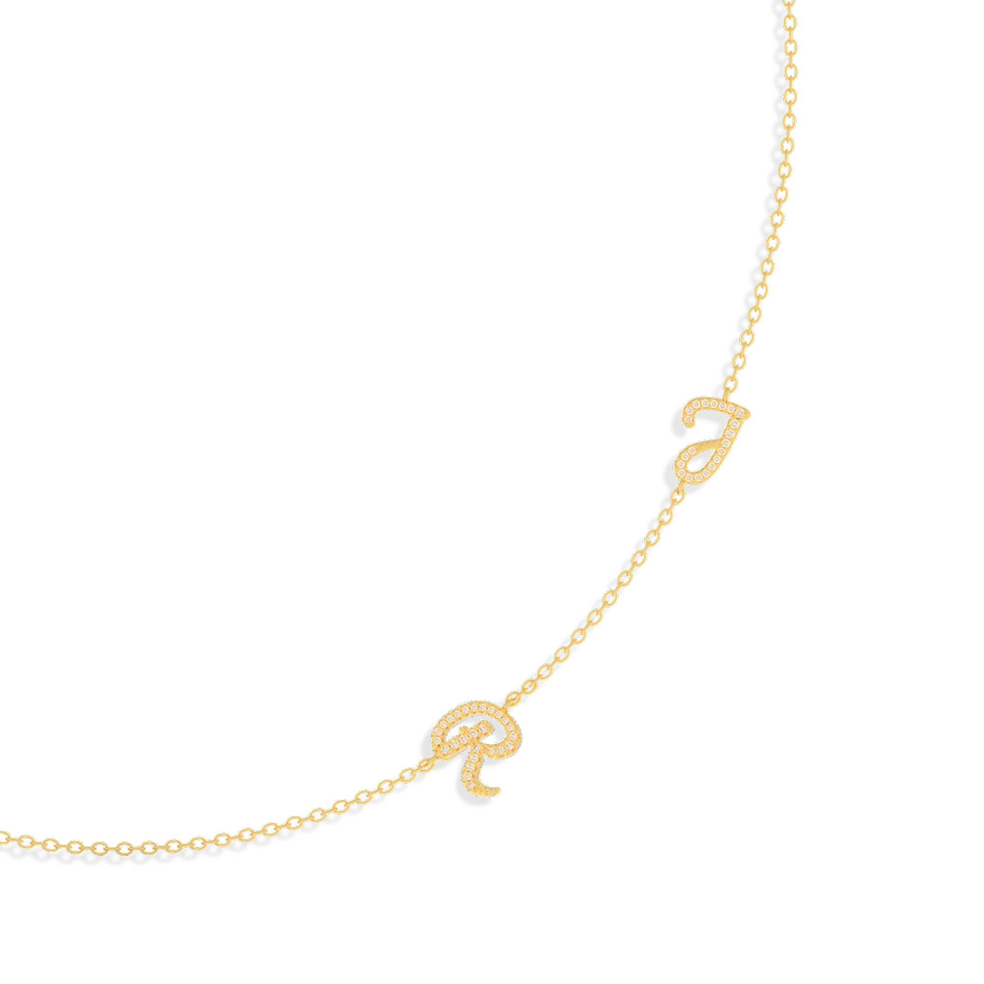 InitialLink Tilt Necklace SN024BR
