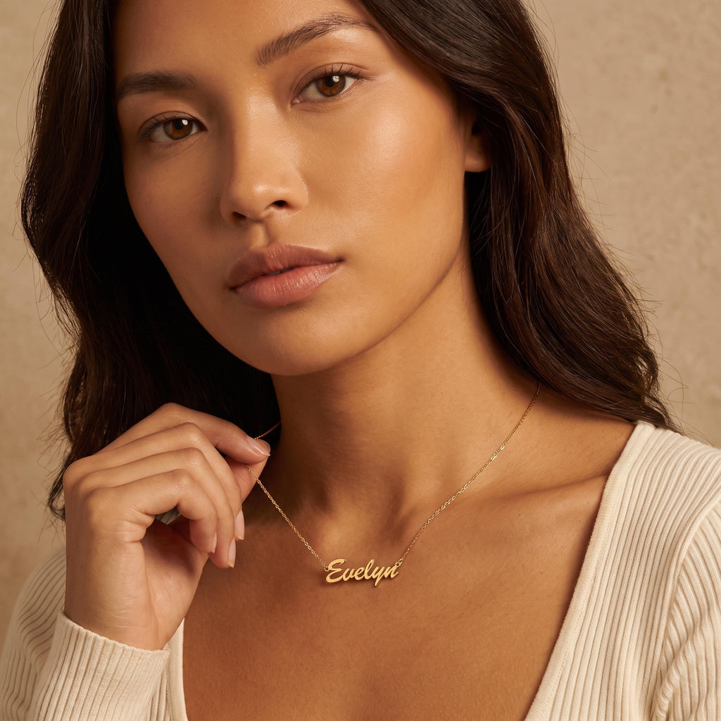 Personalized Romantic Script Name Necklace - S925 Sterling Silver