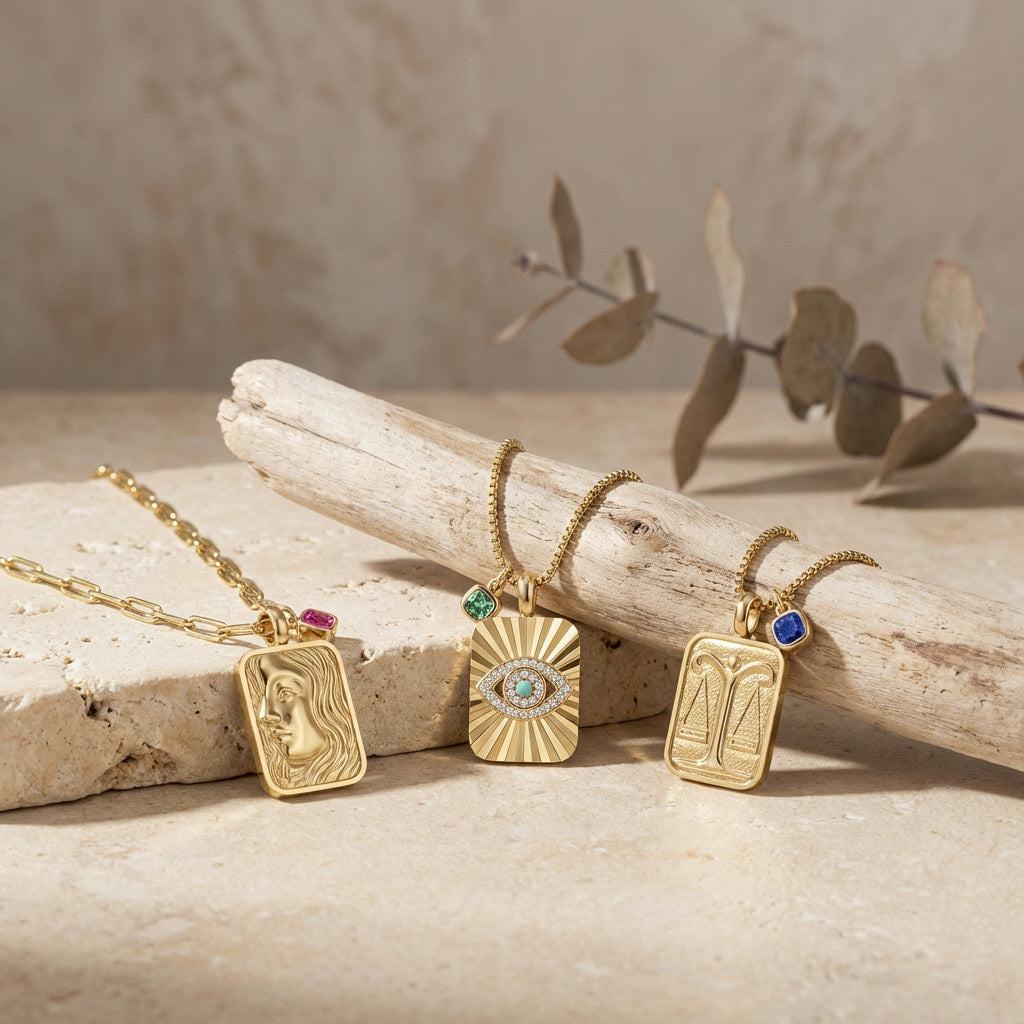 Personalized Zodiac Pendant with Lucky Symbol  and Birth-Hour Charm | Celestial Jewelry