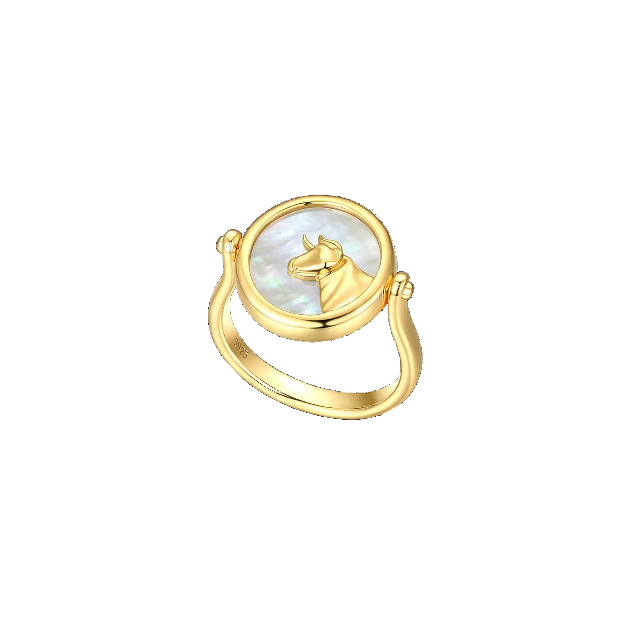 Twin Signet Ring and Pendant | Personalized Zodiac and Initial Reversible Gold Black Onyx Jewelry