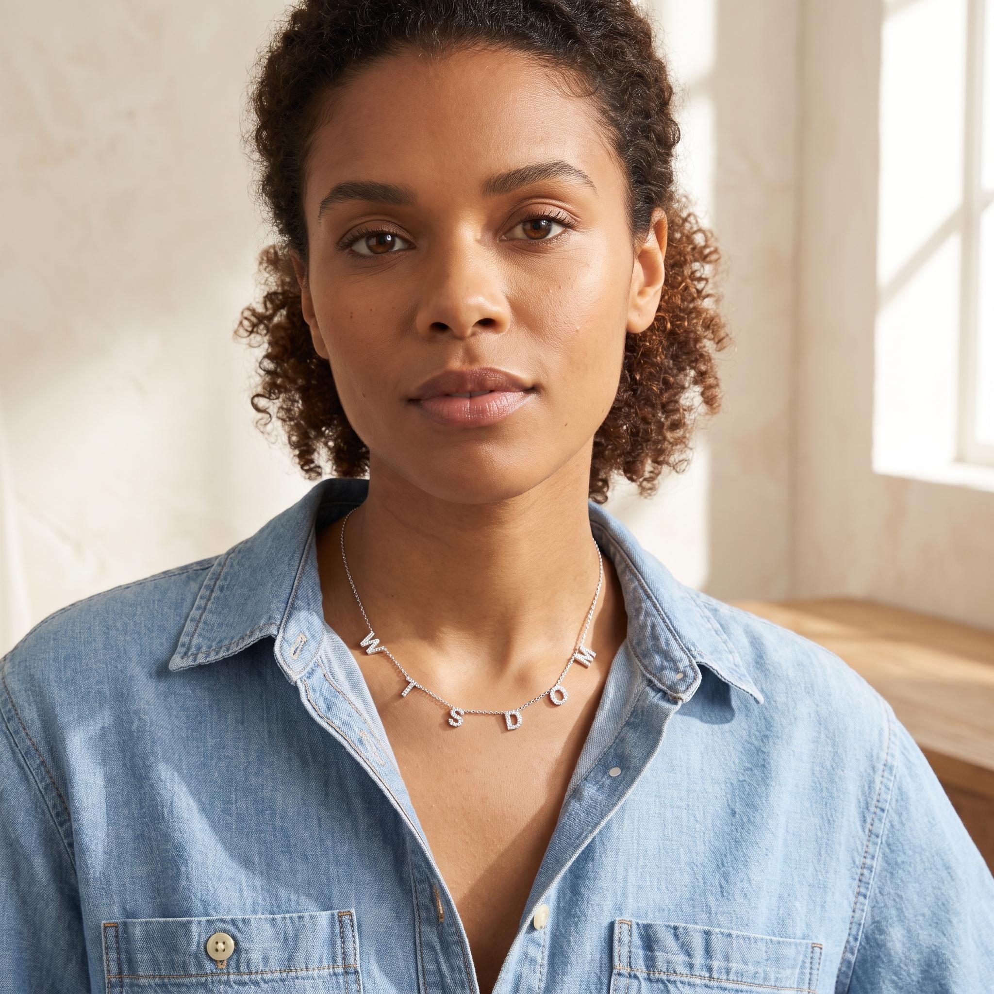 Personalized Sparkle Word Necklace