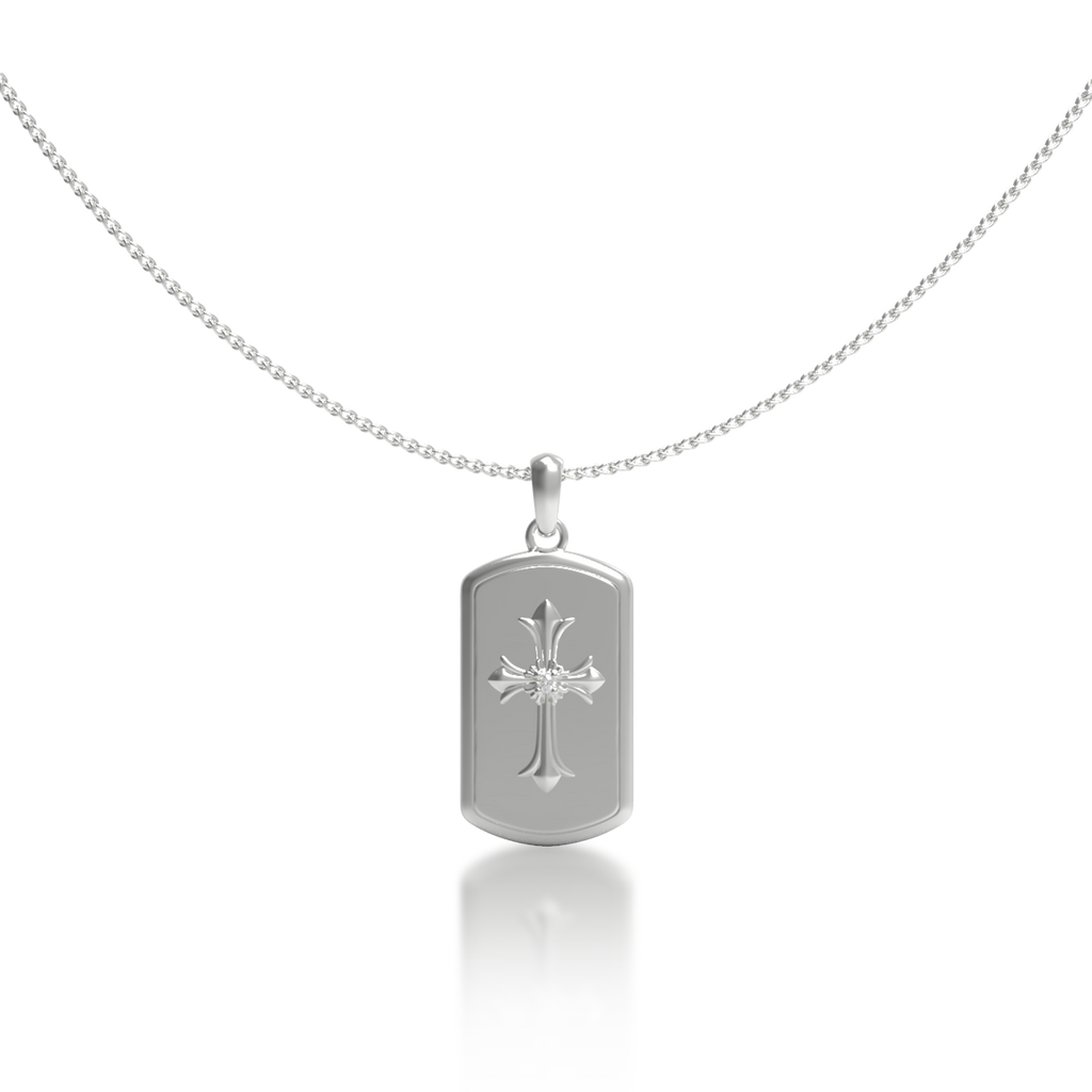 Sancta Icon Necklace | Custom Relief Necklace Faith Pendant | Engraved Medallion Spiritual Jewelry SN017C