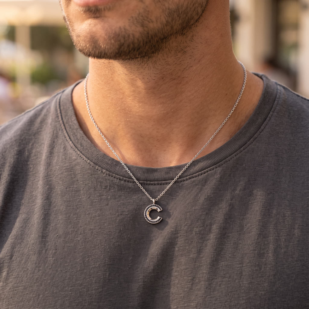 Personalized 3D Initial Necklace – Custom Letter Pendant