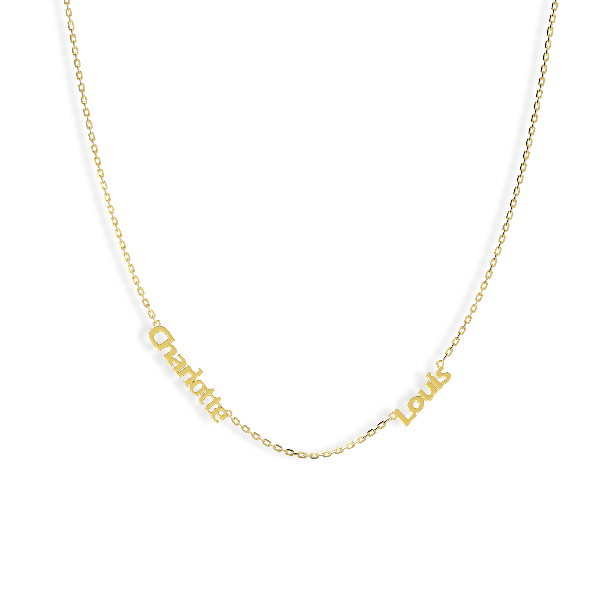 Linked by Love – Name Necklace with Emotional Spark SN014BR