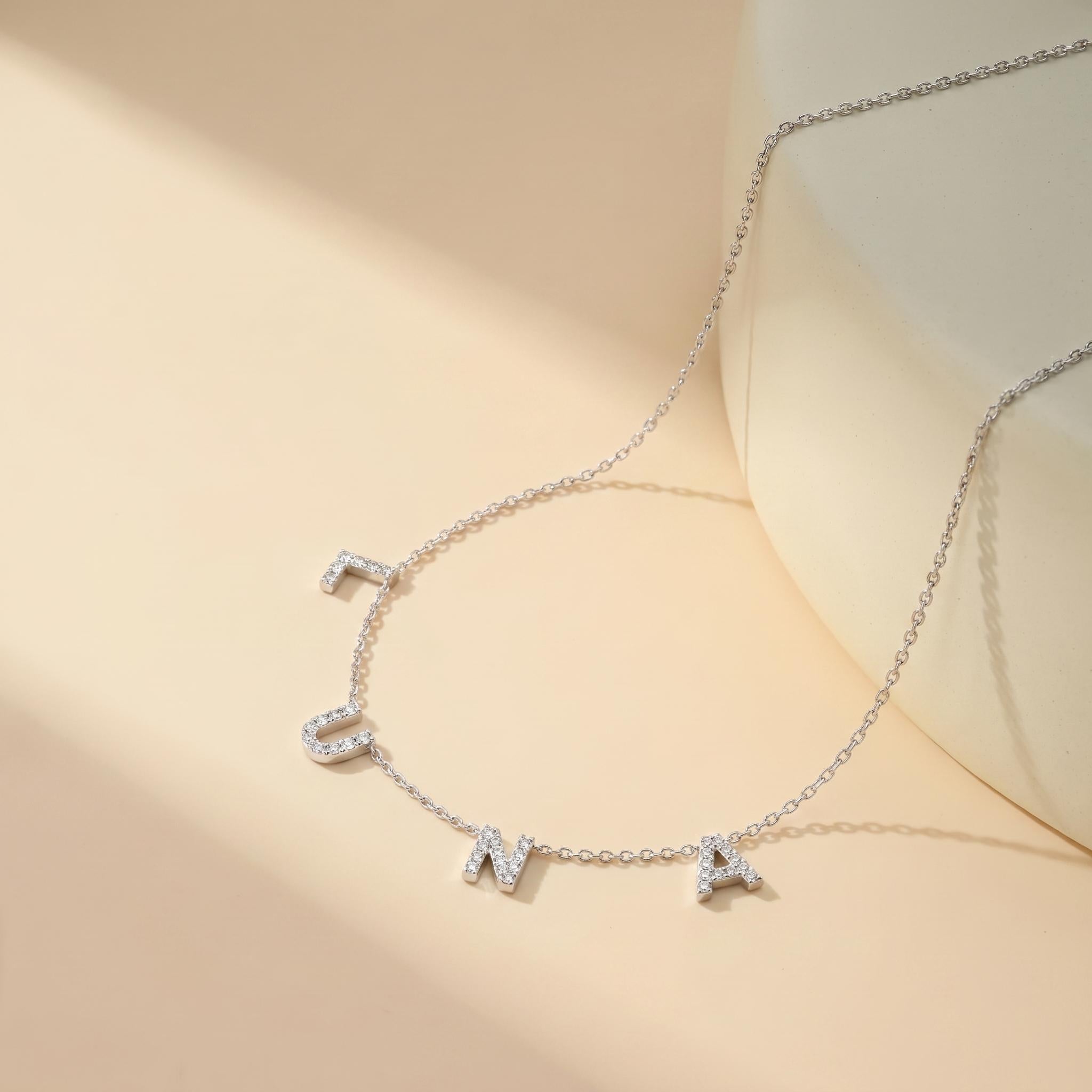 Personalized Spaced Letter Necklace