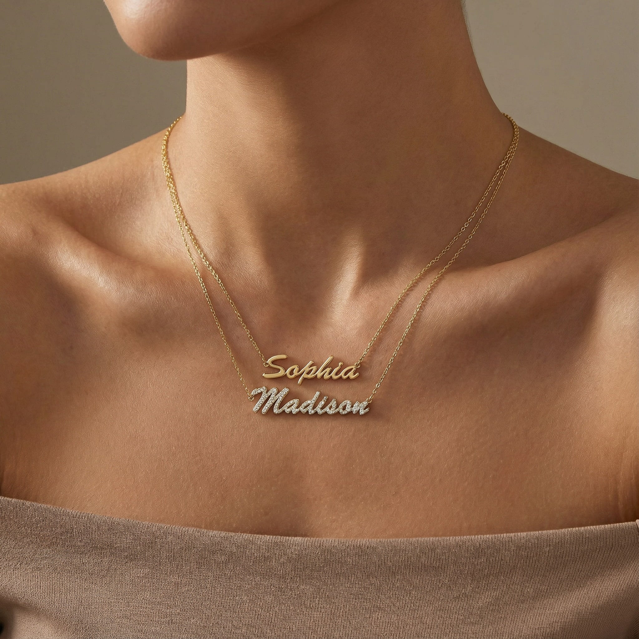 Custom Script Name Necklace – Personalized Signature Name Necklace, 18K Gold Plated Jewelry Gift
