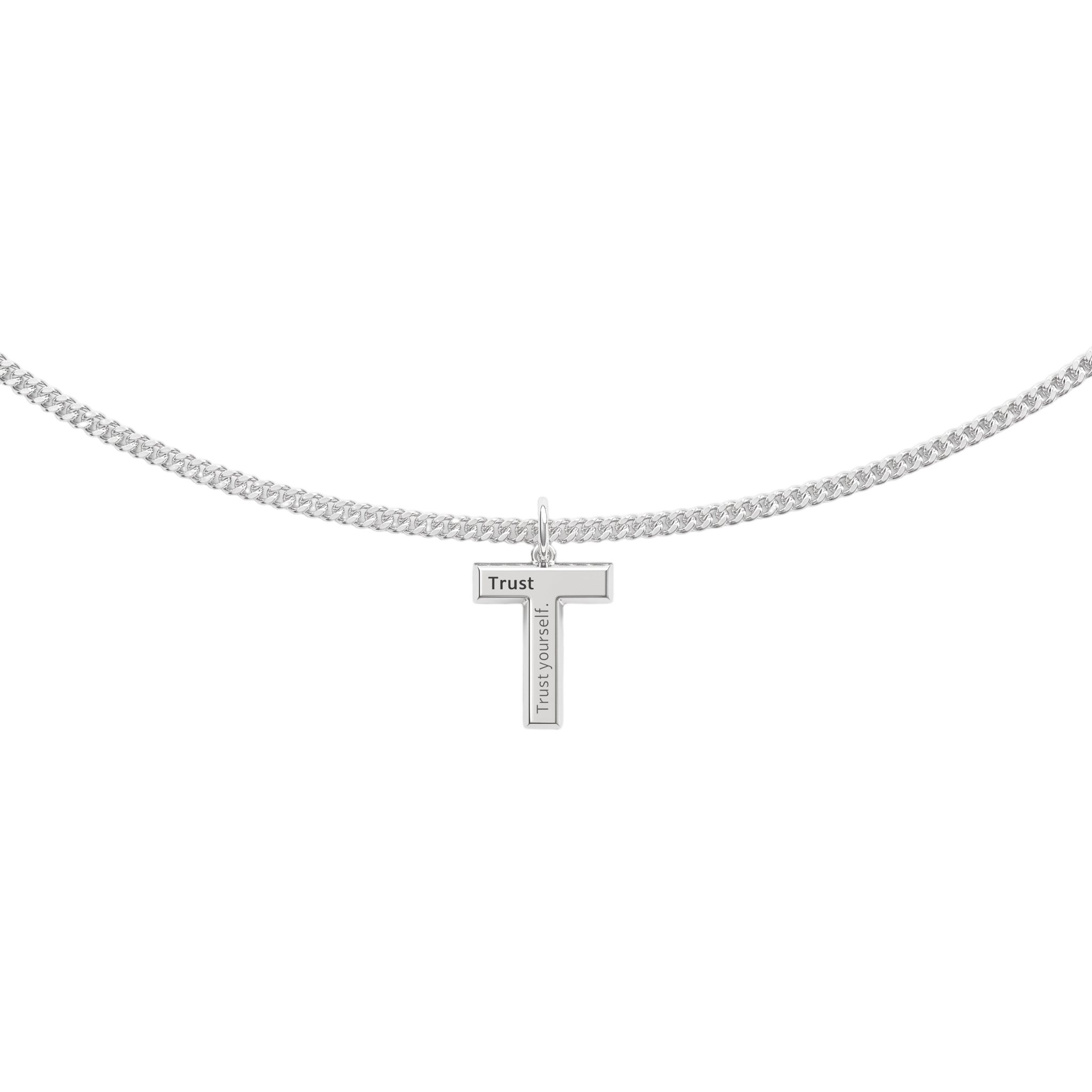 Personalized Initial Necklace for Men – Custom 3D Letter Pendant