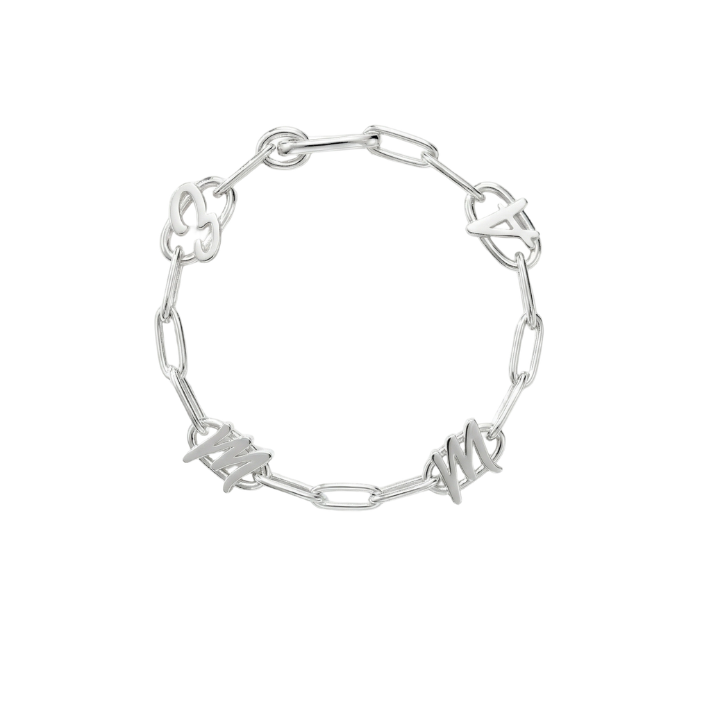 Personalized Initial Link Bracelet – Custom Letter Chain Bracelet for Women or Men