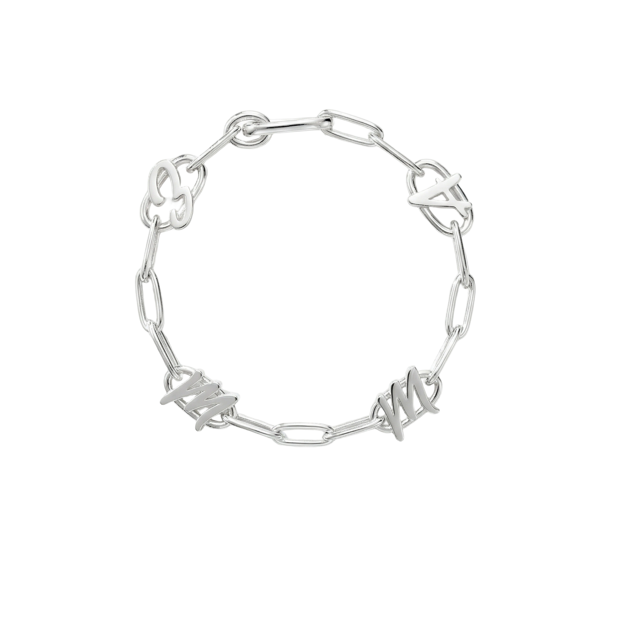 Personalized Initial Link Bracelet – Custom Letter Chain Bracelet for Women or Men
