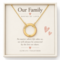 Personalized Family Circle Birthstone Necklace