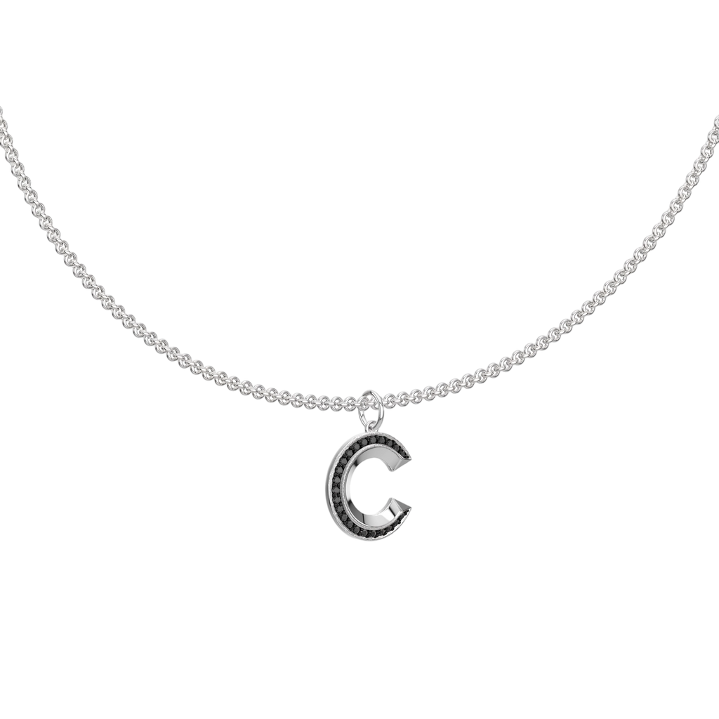Personalized 3D Initial Necklace – Custom Letter Pendant