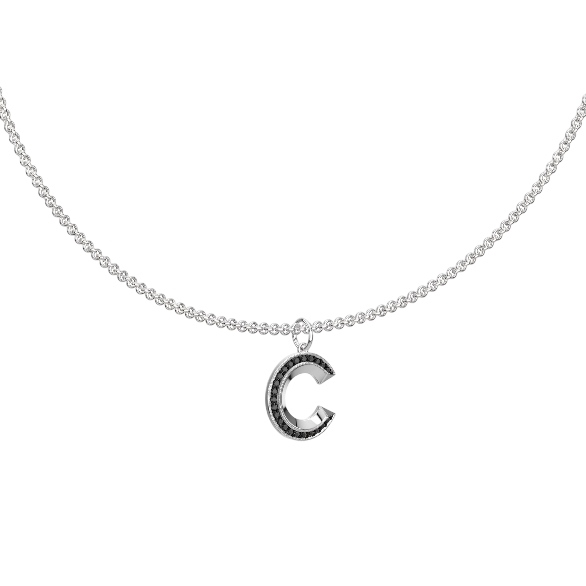 Personalized 3D Initial Necklace – Custom Letter Pendant