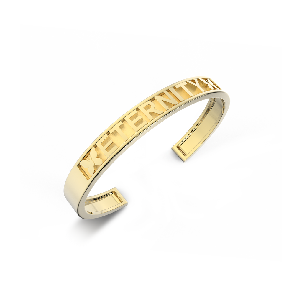 Modular Letter Cuff Bracelet | Personalized Name Bangle, 18K Gold Plated Adjustable Jewelry