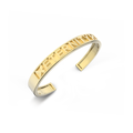 Modular Letter Cuff Bracelet | Personalized Name Bangle, 18K Gold Plated Adjustable Jewelry