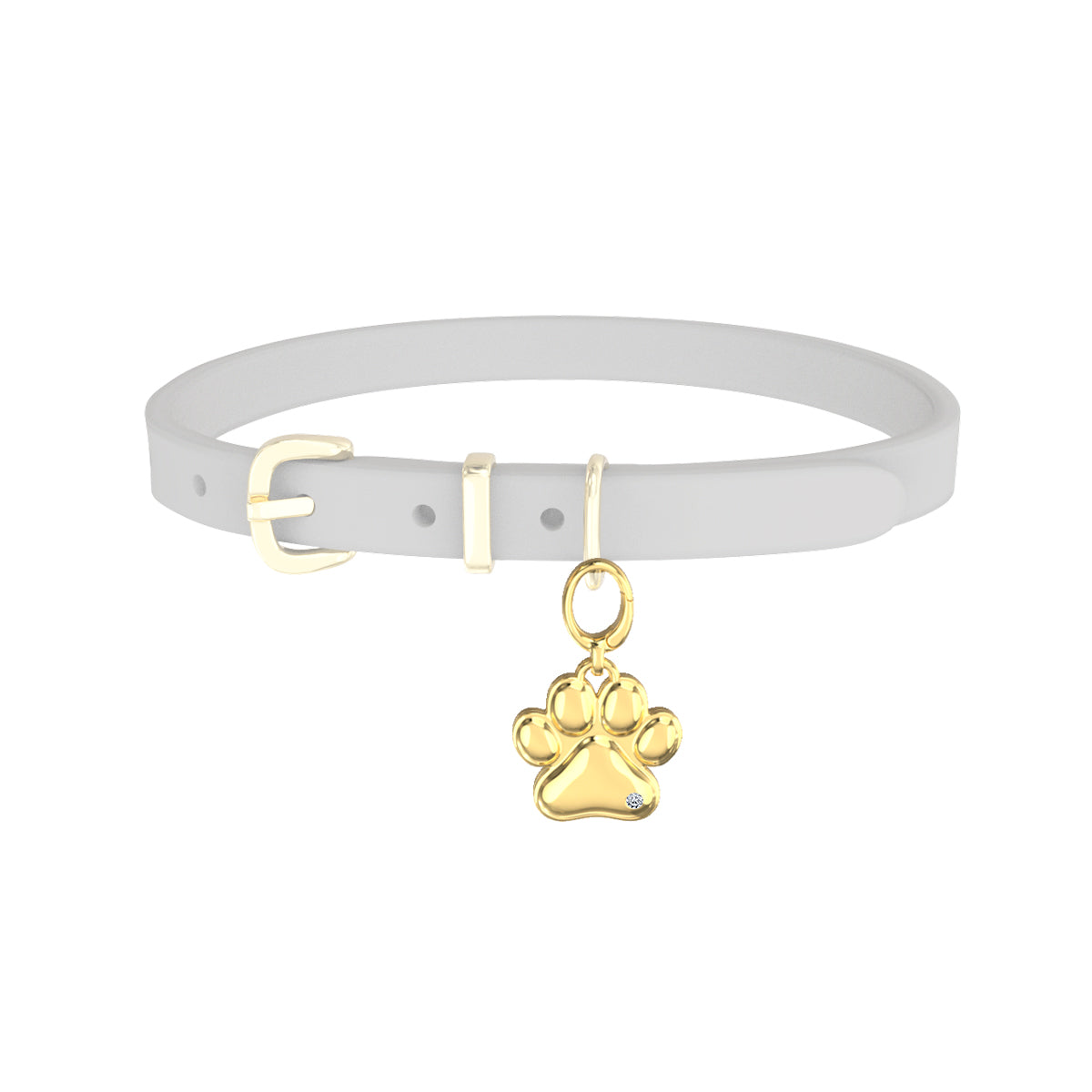 Personalized Paw Print Pet Collar Charm | Custom Engraved Dog Tag for Cats & Dogs, Cute Name Tag Gift