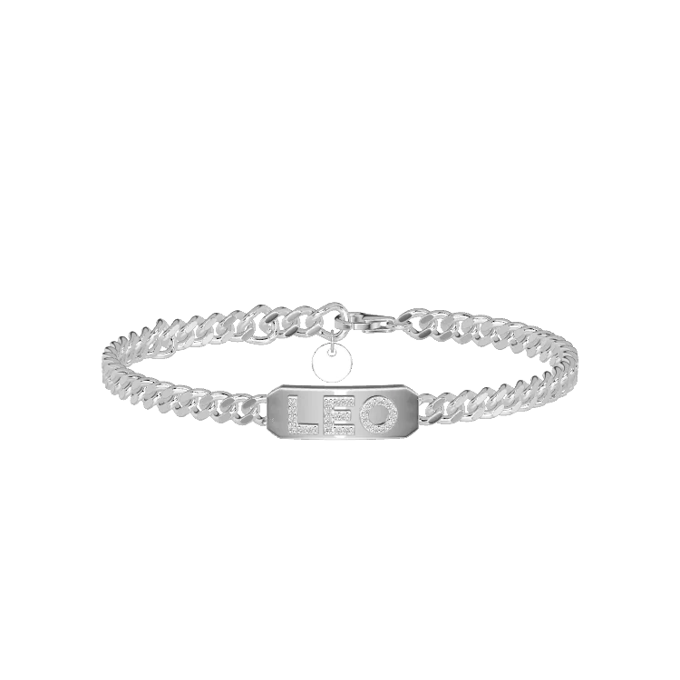 Personalized Pavé Name ID Bracelet - S925 Sterling Silver