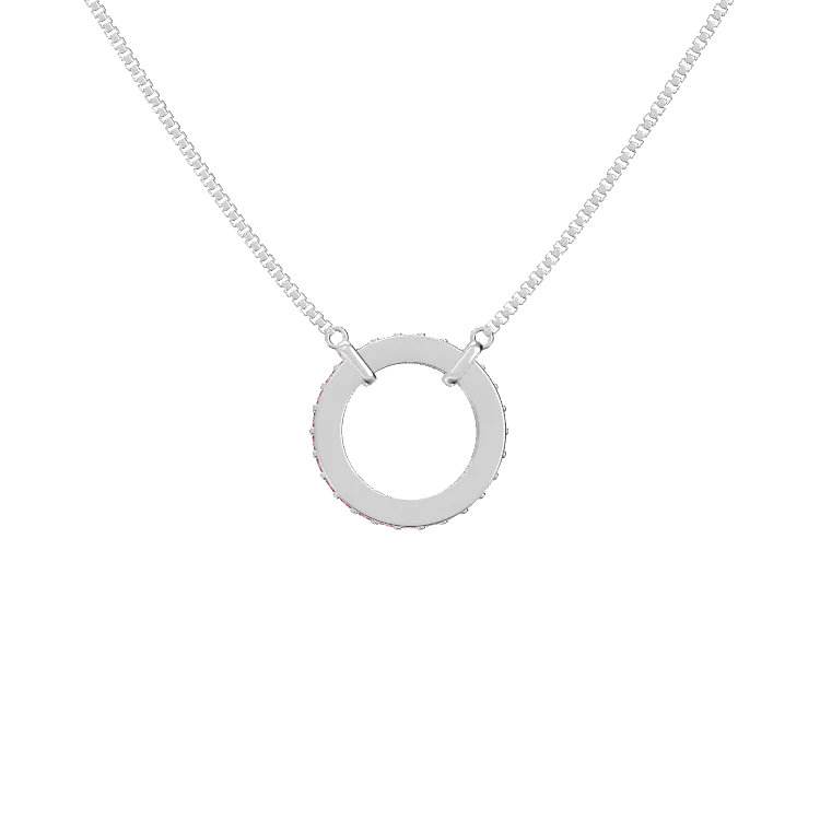 Personalized Family Circle Birthstone Necklace