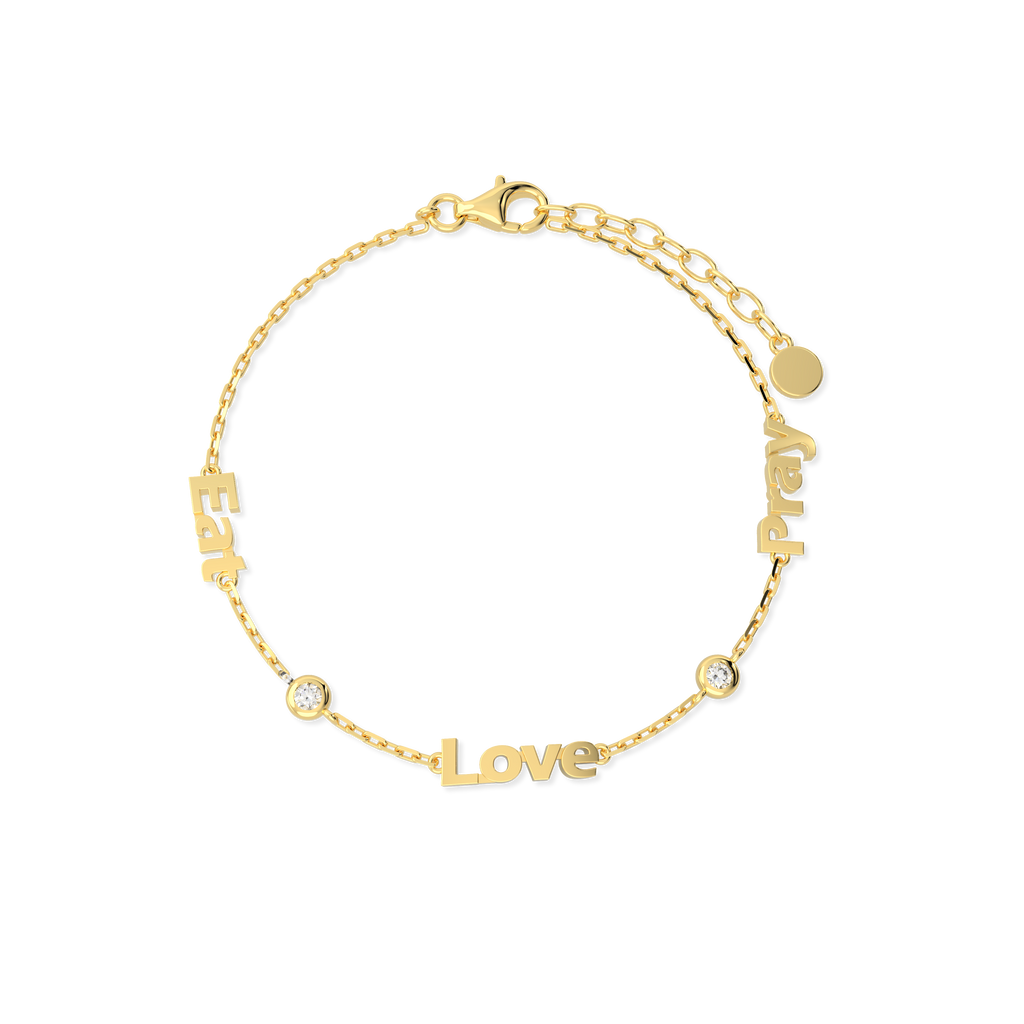 Personalized Gold Initial and Name Bracelet for Women, Faith Inspired Scripture Bracelet Gift for Her