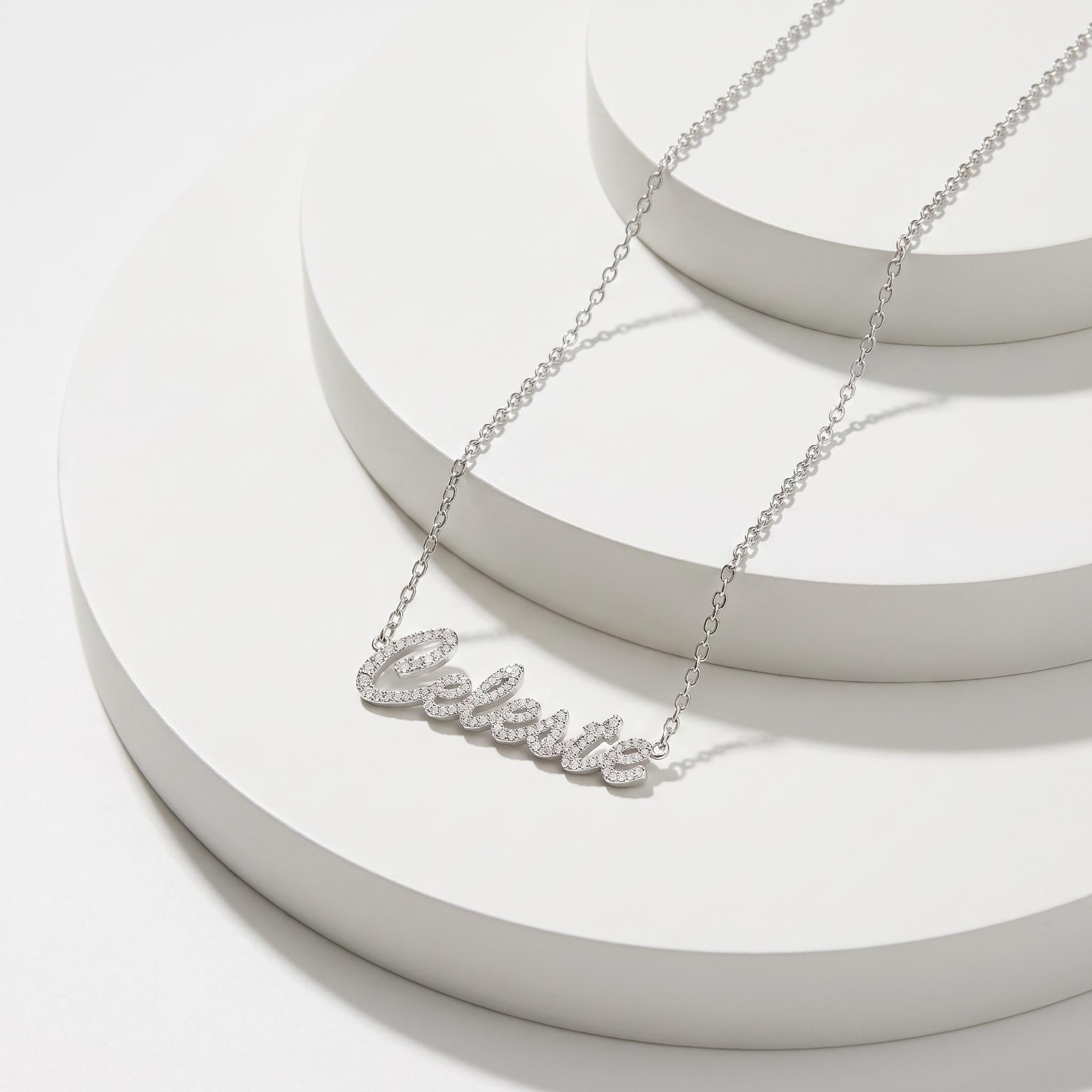 Personalized Script Name Necklace - S925 Sterling Silver