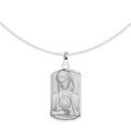 Collier Sancta Icon | Collier Personnalisé en Relief Pendentif Foi | Médaille Gravée Bijoux Spirituels SN017C
