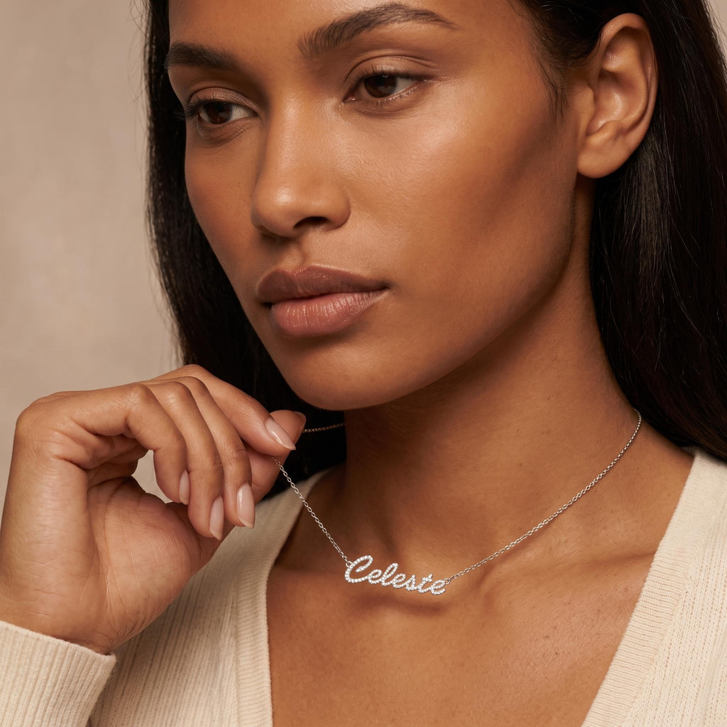 Personalized Script Name Necklace - S925 Sterling Silver