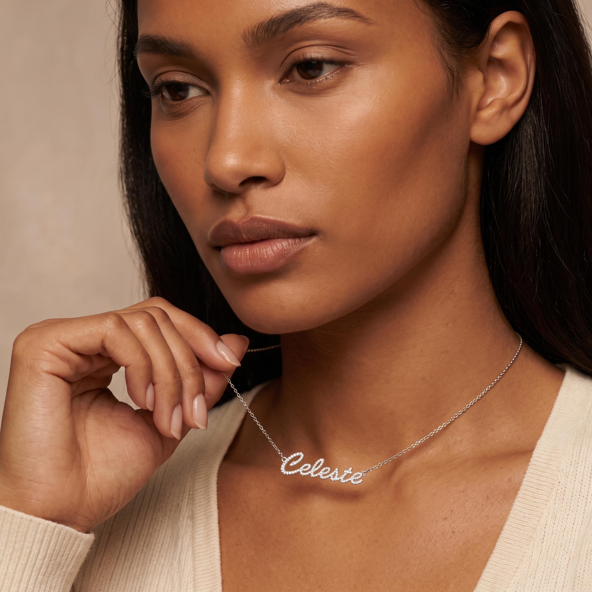 Personalized Script Name Necklace - S925 Sterling Silver