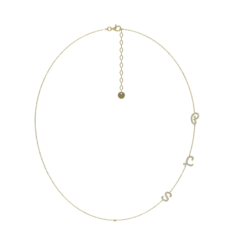 InitialLink Tilt Necklace SN024BR