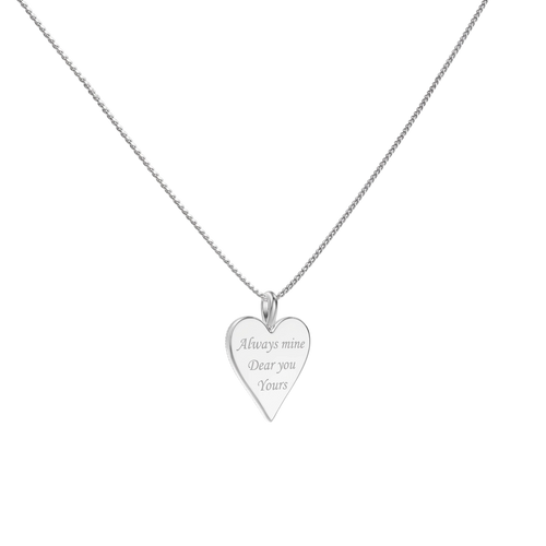 Fingerprint Heart Keepsake Necklace – Personalized Engraved Pendant