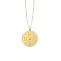 Collier Médaillon Personnalisé | Pendentif Lettre & Symbole Porte-Bonheur Personnalisable avec Gravure ou Photo, Plaqué Or 18K