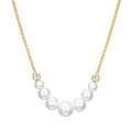 Freshwater Pearl Necklace - 18K Gold Plated Sterling Silver Necklace