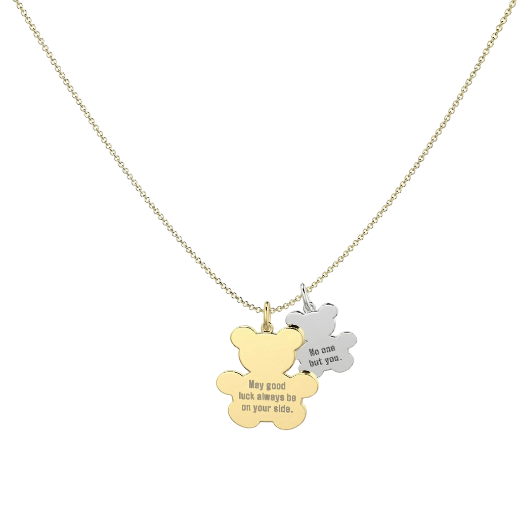 Personalized Teddy Bear Family Necklace | Custom Name Necklace SN034BR