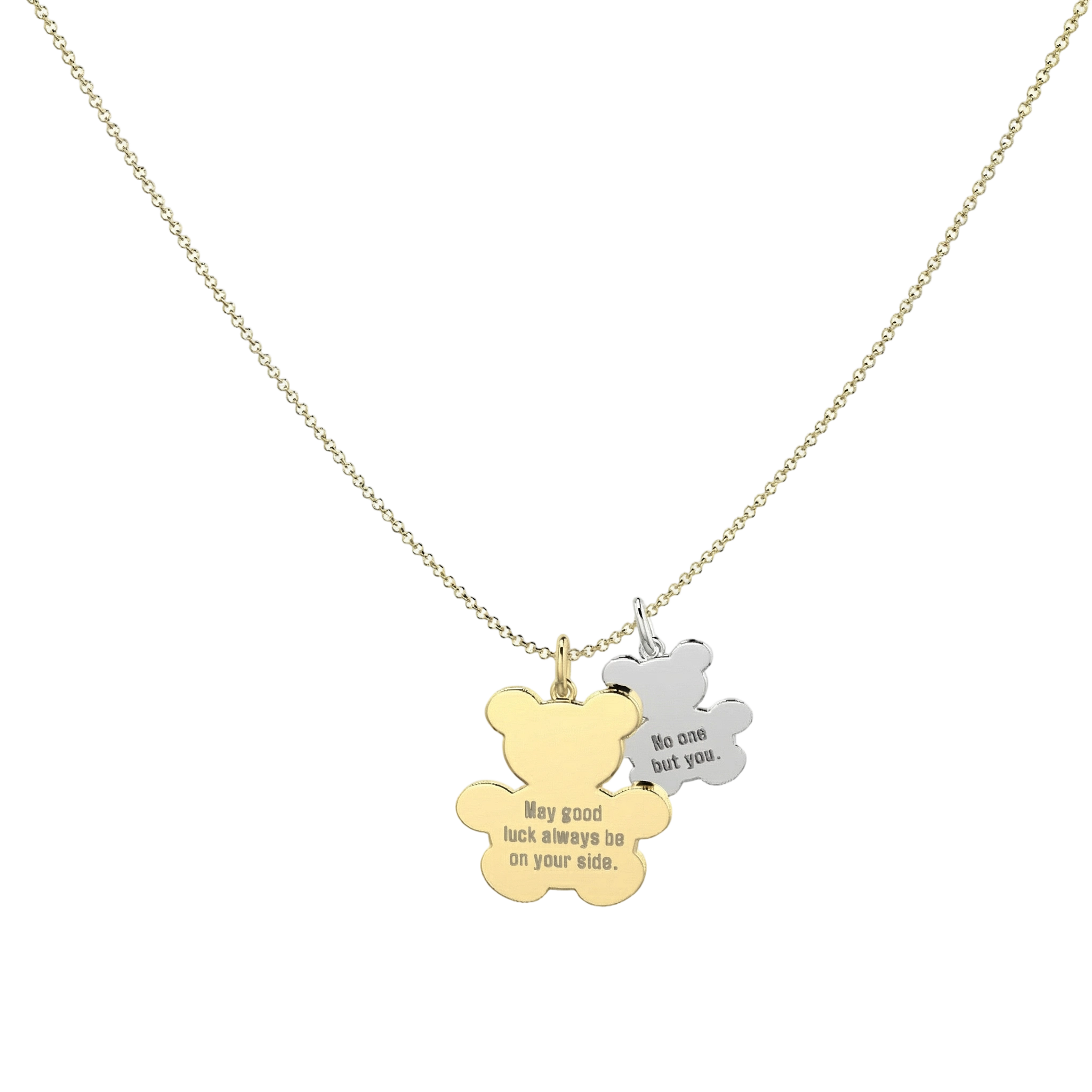 Collier Famille Ours en Peluche Personnalisé | Collier Prénom Personnalisé SN034BR