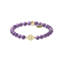 Personalized Gemstone Bead Bracelet with Custom Charm and Engraving