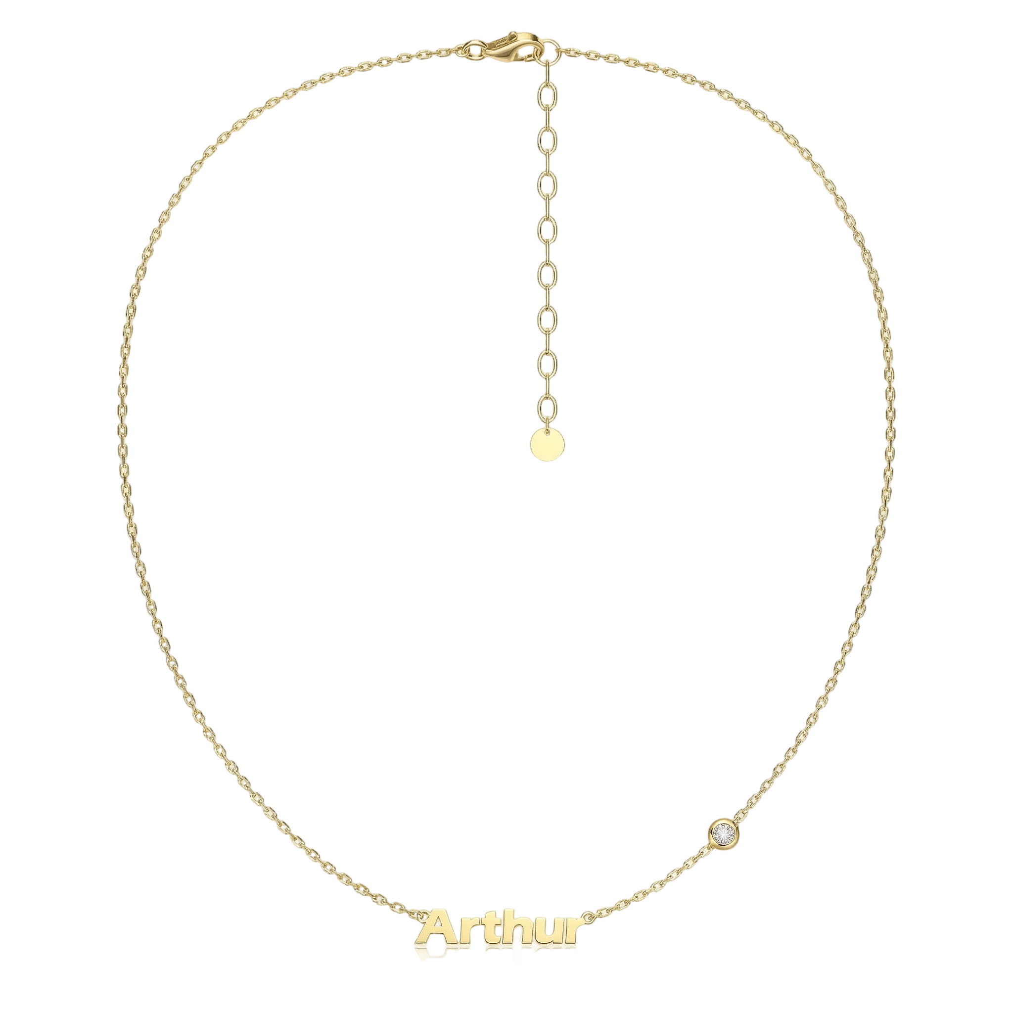 Name Necklace with Emotional Spark SN015C