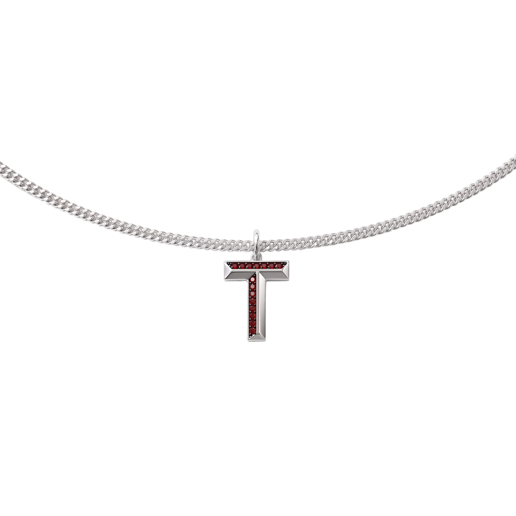 Personalized Initial Necklace for Men – Custom 3D Letter Pendant