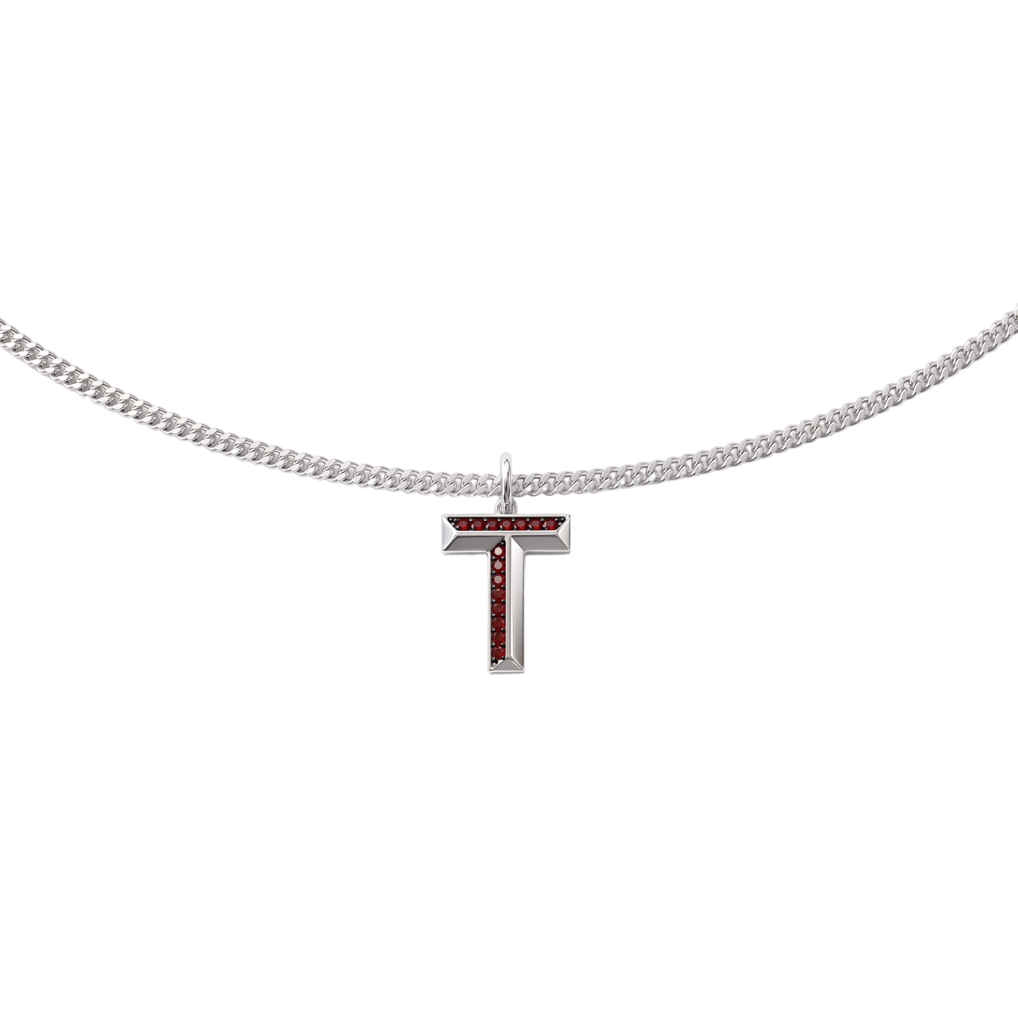 Personalized Initial Necklace for Men – Custom 3D Letter Pendant