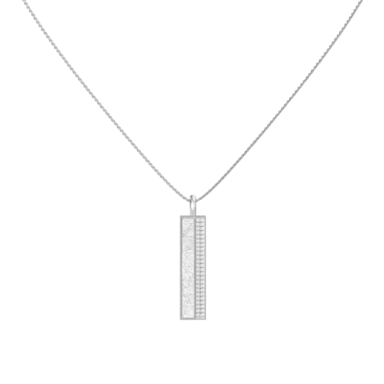 Personalized Fingerprint Bar Necklace