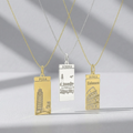 Custom Boarding Pass Necklace – Personalized Travel Ticket Pendant with Photo and Engraving